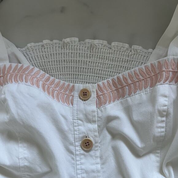 Temperley London Clara embroidered cotton poplin Midi dress Size L Feminine Chic - Picture 3 of 12